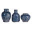 Vases décoratifs en terre cuite avec glacis craquelé