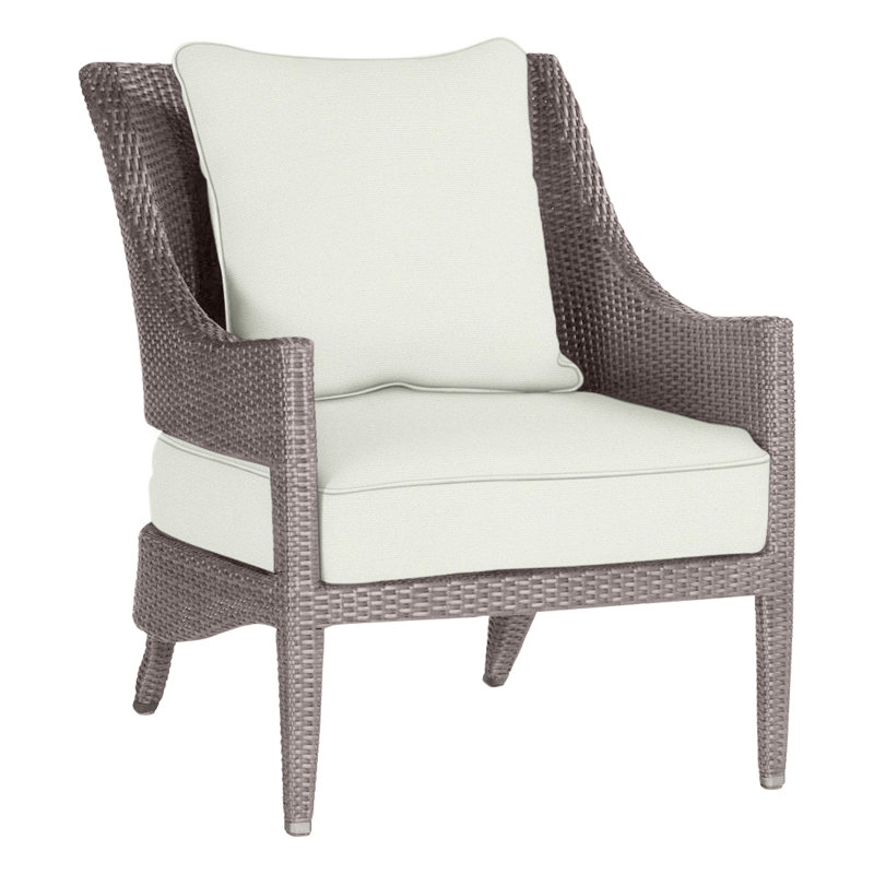 Athena Patio Lounge Chair with Cushions, Oyster, Natural White, Welt