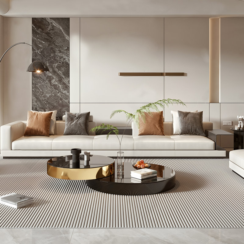 Modern Coffee Table with Mirror Black Glass Top and Stainless Steel Frame, Stylish and Durable for Living Room