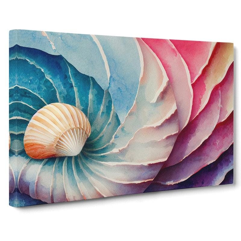 Seashell Art Vol.4 Abstract - Wrapped Canvas, 40cm H x 60cm W x 3cm D