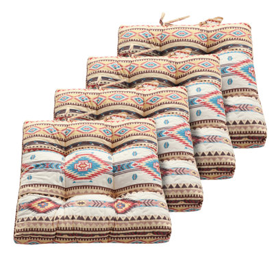 Quilted Reversible Indoor Chair Pad Cushion