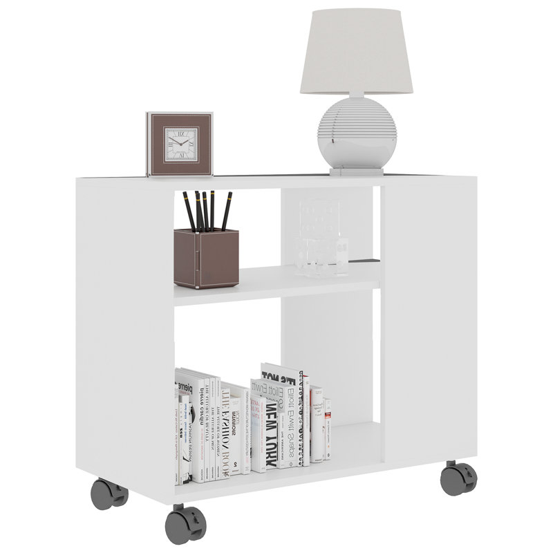 Aila Side Table 70x35x55 cm Engineered Wood, White