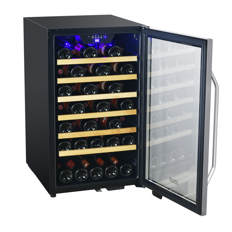 EdgeStar Single Zone 19.375'' Freestanding 44 Bottle Wine Refrigerator with Reversible Door