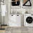 Laundry Sorter Cabinet, Two-Compartment Tilt-Out with Removable Bags, Off-White | MDF | Laundry Room