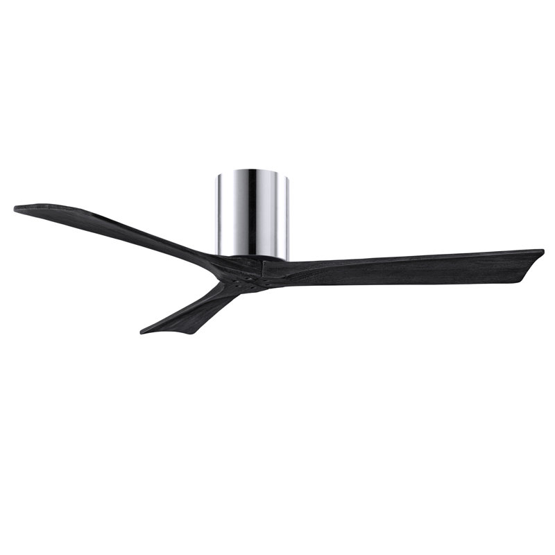 Irene Ceiling Fan, Polished Chrome, Matte Black, 52"