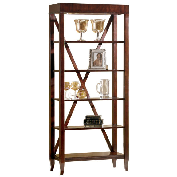Waymon Solid Wood Etagere Bookcase