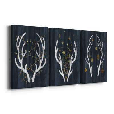 Bois et lumières - Toile tendue sur mesure - 3 pièces