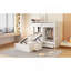 Lit superposé simple avec tiroirs, garde-robe, tablettes de rangement et lit hydraulique-768173333