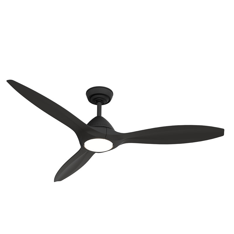 Surea 52'' Ceiling Fan with LED Lights, Matte Black