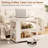 27.5"-36.2"Drop Leaf Expandable Rolling Coffee Table with Double Storage Shelves, Foldable Side Dining Cart for Small Space Living Room-1628801944
