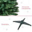 Arbre de Noël artificiel 6 pi avec arbre de Noël mince 6 pi avec 390 branches réalistes et support en plastique, vert-121053977-121053985