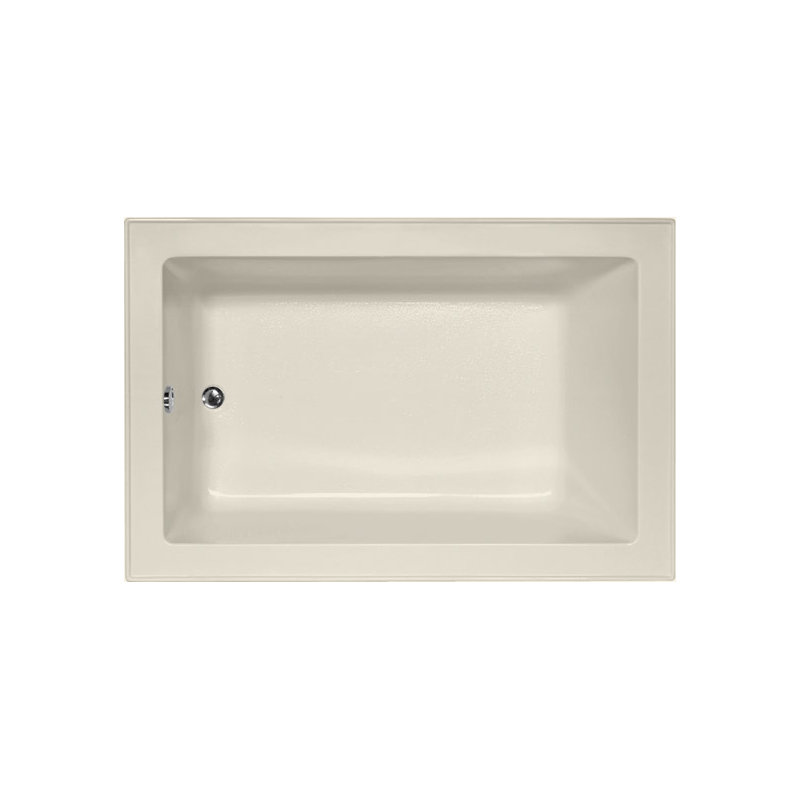 Emma 66'' L Soaking Bathtub, Biscuit, Matte Black