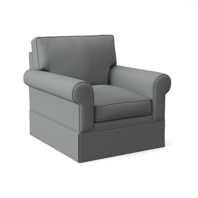 Benton Armchair, Light Blue Performance Fabric; 0851-55