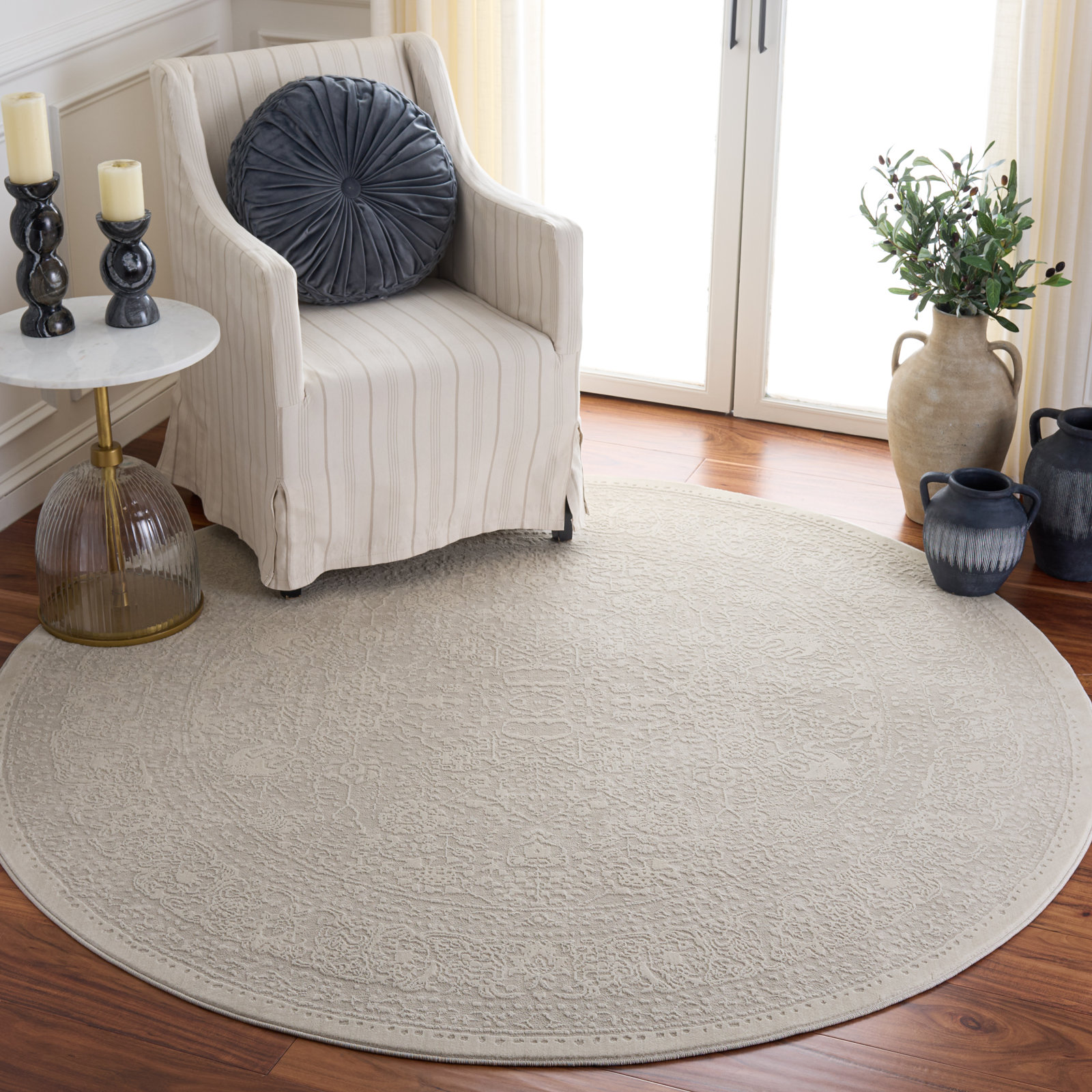 Reflection Oriental Performance Rug, 6'-7" x 6'-7" Round