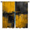 Peinture abstraite jaune et noire, rideaux transparents et obscurcissants - 2 panneaux