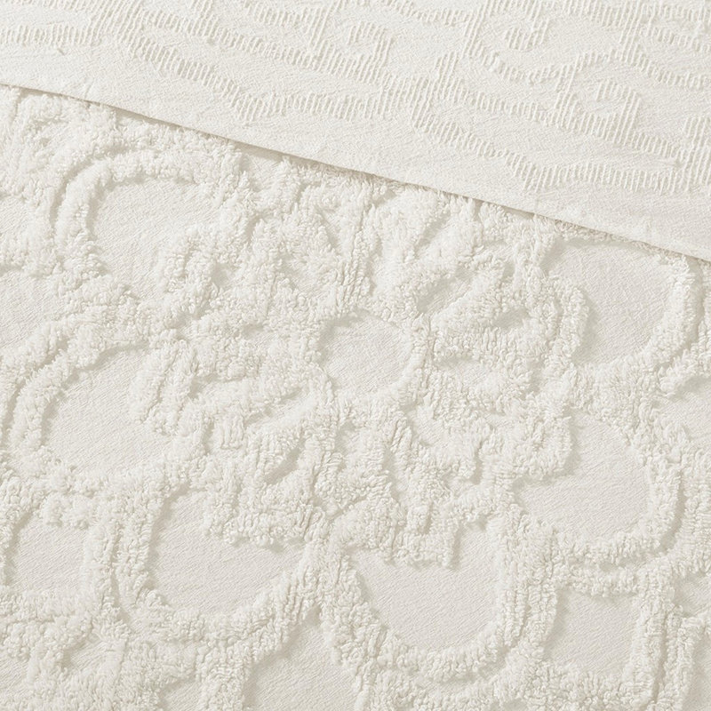 Couvre-lit médaillon 100% coton chenille - couvre-lit double / grand décor de chambre à coucher d'inspiration mondiale