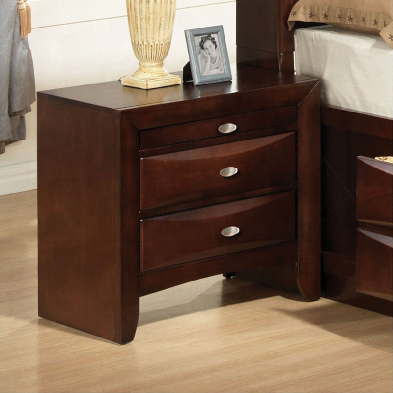 Table de chevet à finition espresso 1Pc