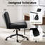 Chaise de bureau en cuir Keyri Criss Cross-124213127-122533105-124213124