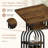 Industrial Square Bar Table, 35" H Bistro Pub Table with 4-Tier Wine Rack Storage and Shelves for Small Space