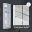 Armoire à pharmacie encastrée ou murale en aluminium avec miroir et étagère ouverte, dimensions : 60 po L x 36 po H-648476079-648476078