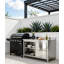 Table de 47 po en acier inoxydable, table en métal avec 2 tablettes, table de préparation de cuisine avec porte coulissante, Mesa de Acero inoxidable pour restaurant, maison, garage, buanderie (23,6 po x 47,2 po)-126038619