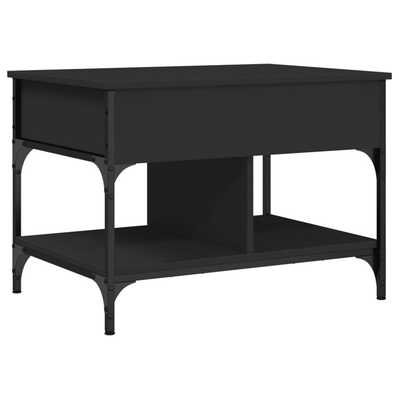 Nihat Lift Top Four Leg Coffee Table with Storage, Black