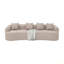 Canapé modulaire incurvé modulaire en tissu de laine d'agneau, style minimaliste moderne, comprimé (aucun assemblage requis), confortable pour le salon et la chambre à coucher-1253592296
