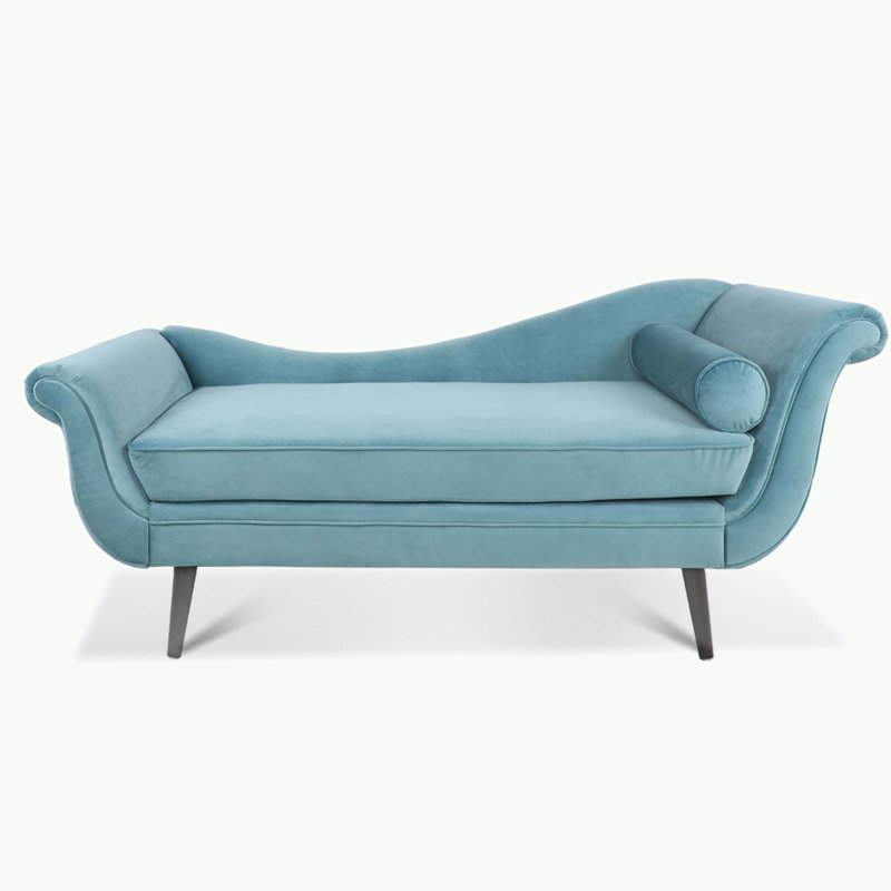 Keldyn Fabric Upholstered Bench, Light Blue