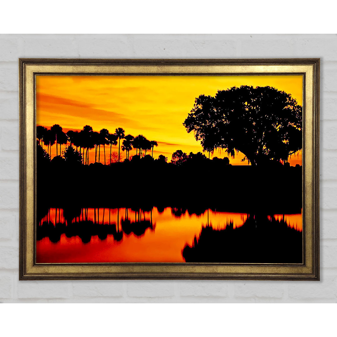 Beautiful Orange River Reflections - Einzelne Bilderrahmen Kunstdrucke