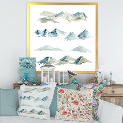 «Blue High Mountainscapes», reproduction d'art sur toile traditionnelle