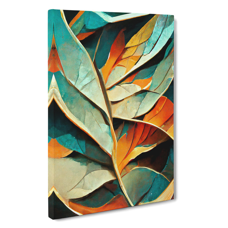 Leaf In Abstract No.4 - Wrapped Canvas Print, 50cm H x 35cm W x 3cm D