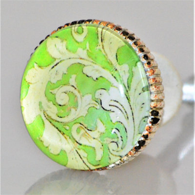 Leaf Art Knob in Pewter