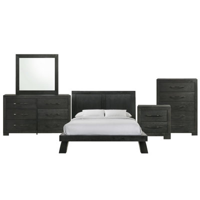 Bangor Panel Bedroom Set In Black