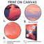 Nostalgie rouge - paysage abstrait, art mural, salon-174533410-174533415