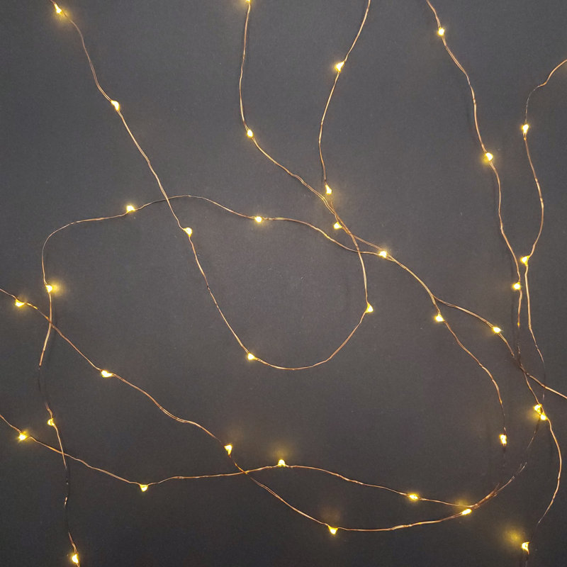 hipps Copper Battery Operated LED Fairy String Lights