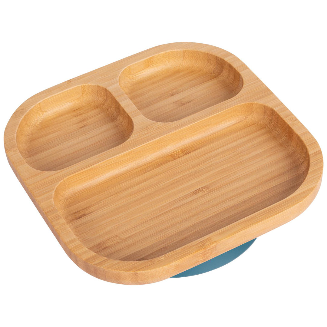 Tiny Dining - Divided Bamboo Suction Plate