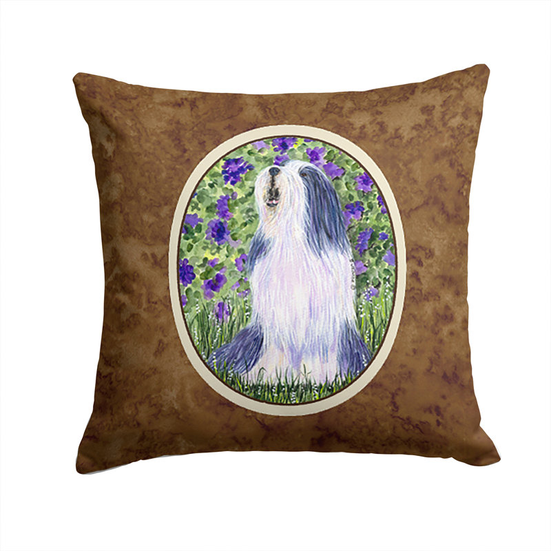 Coussin décoratif intérieur/extérieur moderne barbu collie