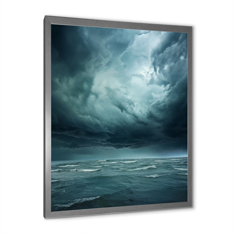 Adolf Ocean Storm Harmony I, reproduction d'art sur toile, H 32 po x l 16 po x P 1 po, Cadre photo argenté
