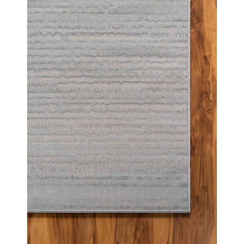 Tapis contemporain Araceli de couleur grise, Rectangle 7 pi x 10 pi