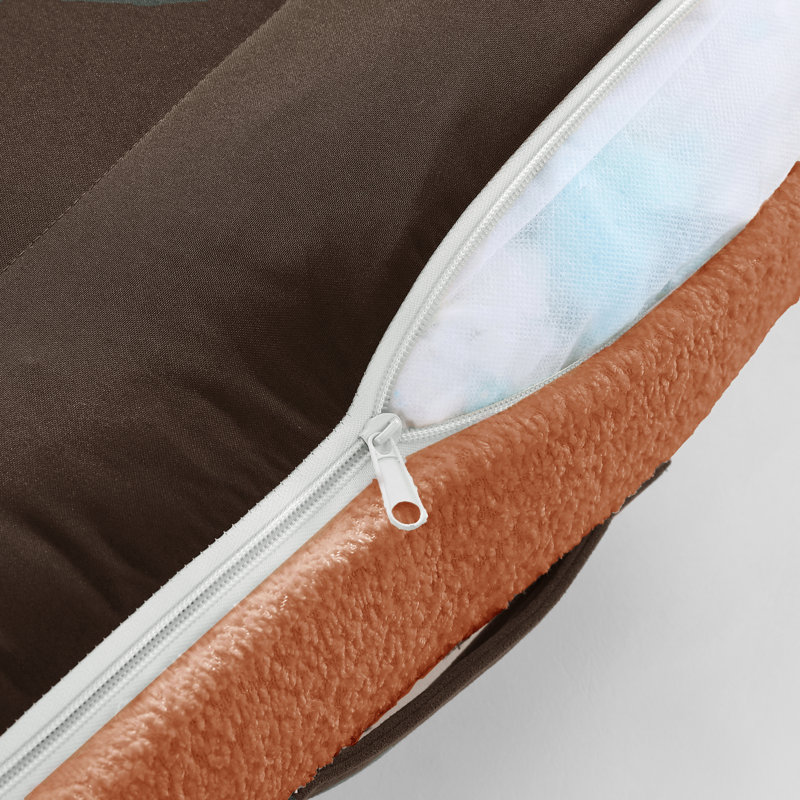 Lit en mousse à mémoire de forme pour animaux Arlee Home & Pet, Orange / Terre cuite, H 6 po x l 33 po x P 25 po