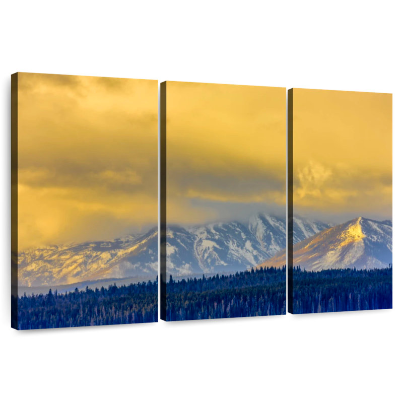 Paysage de montagne Alvord Yellowstone, H 32 po x l 50 po