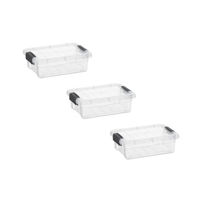  X Mini Storage Container Plastic Crayon Box Stackable Clear Arts and Sewing Organizer, 0.7 Quart, 18 Pack