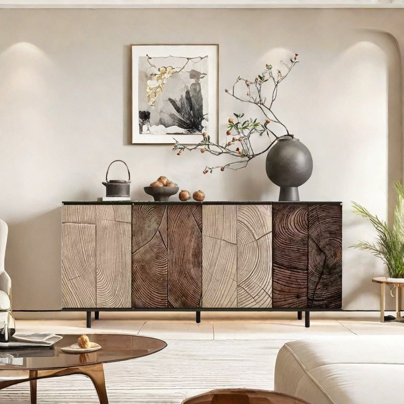 Armoire décorative Retro, H 29,5 po x l 70,8 po x P 15,7 po