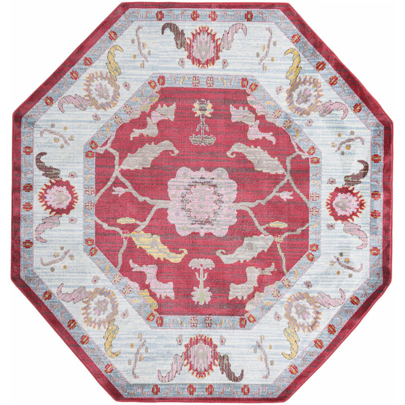 Ikat Indoor Rug, Octagon 8'2"