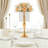  Elegant Gold Crystal Candle Holder Centerpieces – 21.26in Tall Metal Stands – Great for Wedding Tables, Parties, Anniversaries, Birthdays, Home Decor – Set of 4