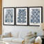 WM MORRIS Series DCXLVI  -Custom Framed  Premium Print W Matt - 3 Pieces-1449702071