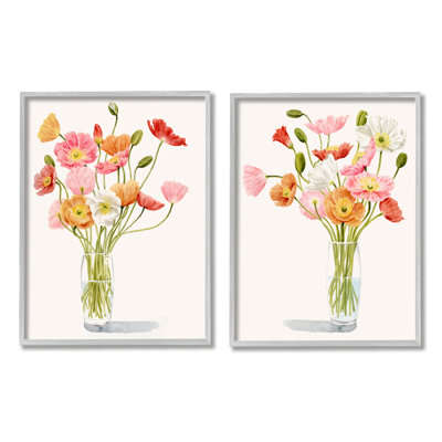 Bouquets de verre rose doux Dazzling Flower Blossoms Grace Popp