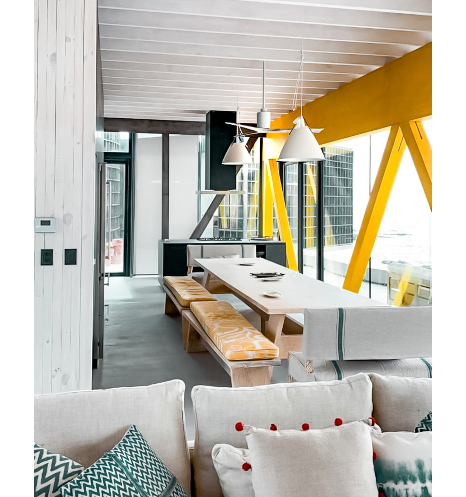 56'' 3 Blade Ceiling Fan, Gloss White, Gloss White