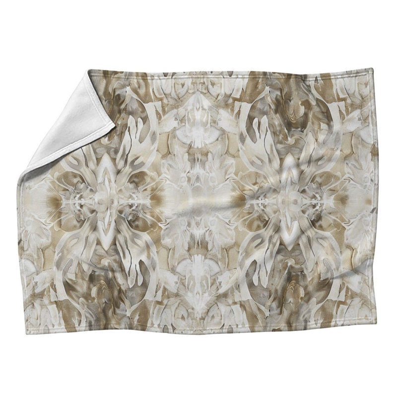  Symmetrical Blooms Fleece Blanket, L 60 po x L 80 po