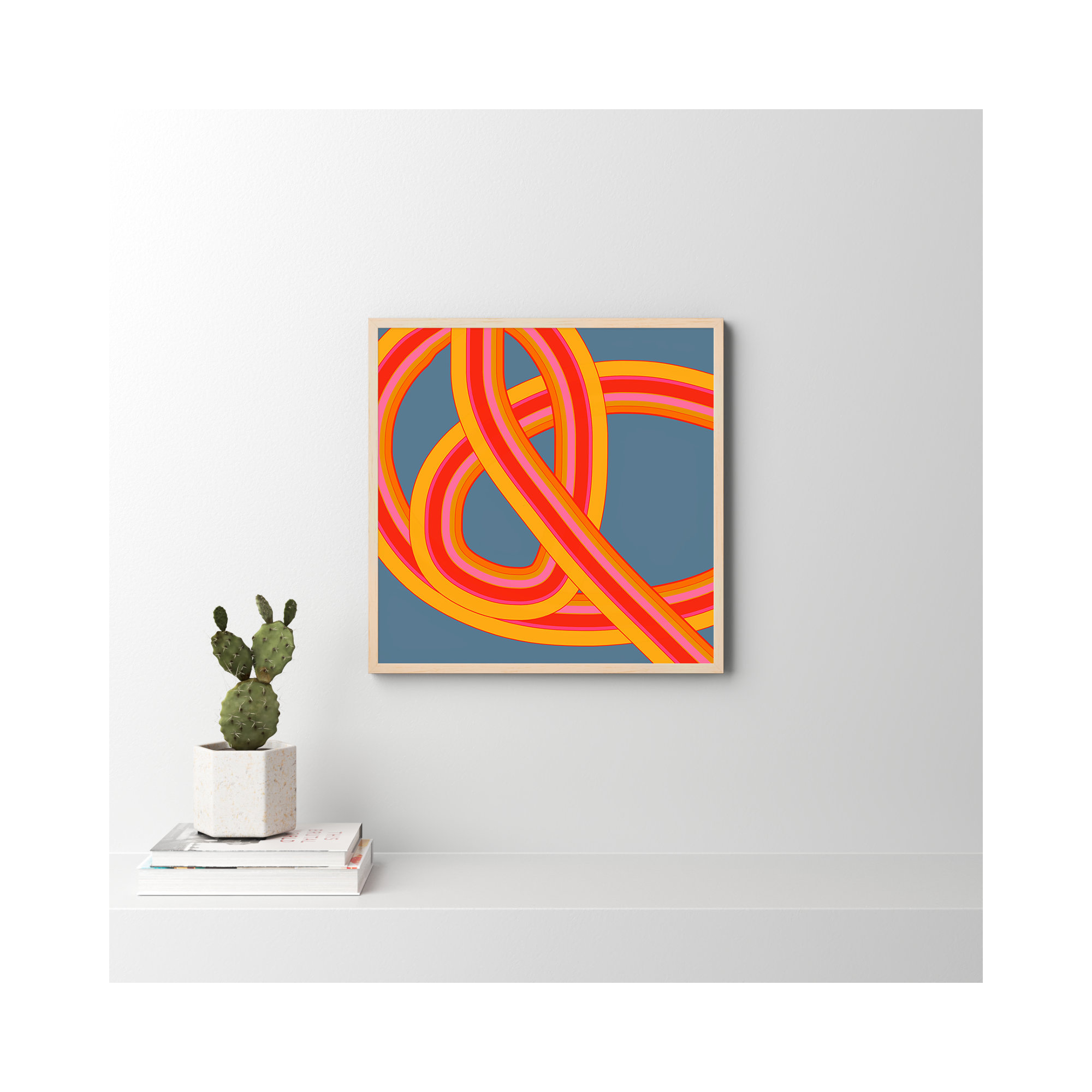 Twist Series I Hawaiian Twist by Jacques Pilon - Picture Frame Graphic Art, Brown, 24" H x 24" W x 1.25" D